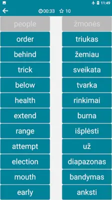 Lithuanian - English android App screenshot 1
